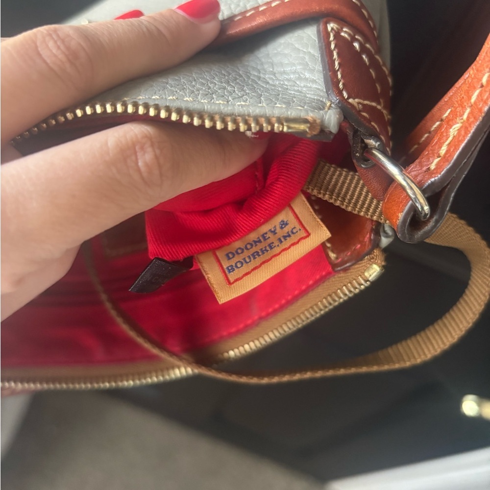 Dooney & Bourke Gray and Brown Crossbody Bag - Picture 10 of 14